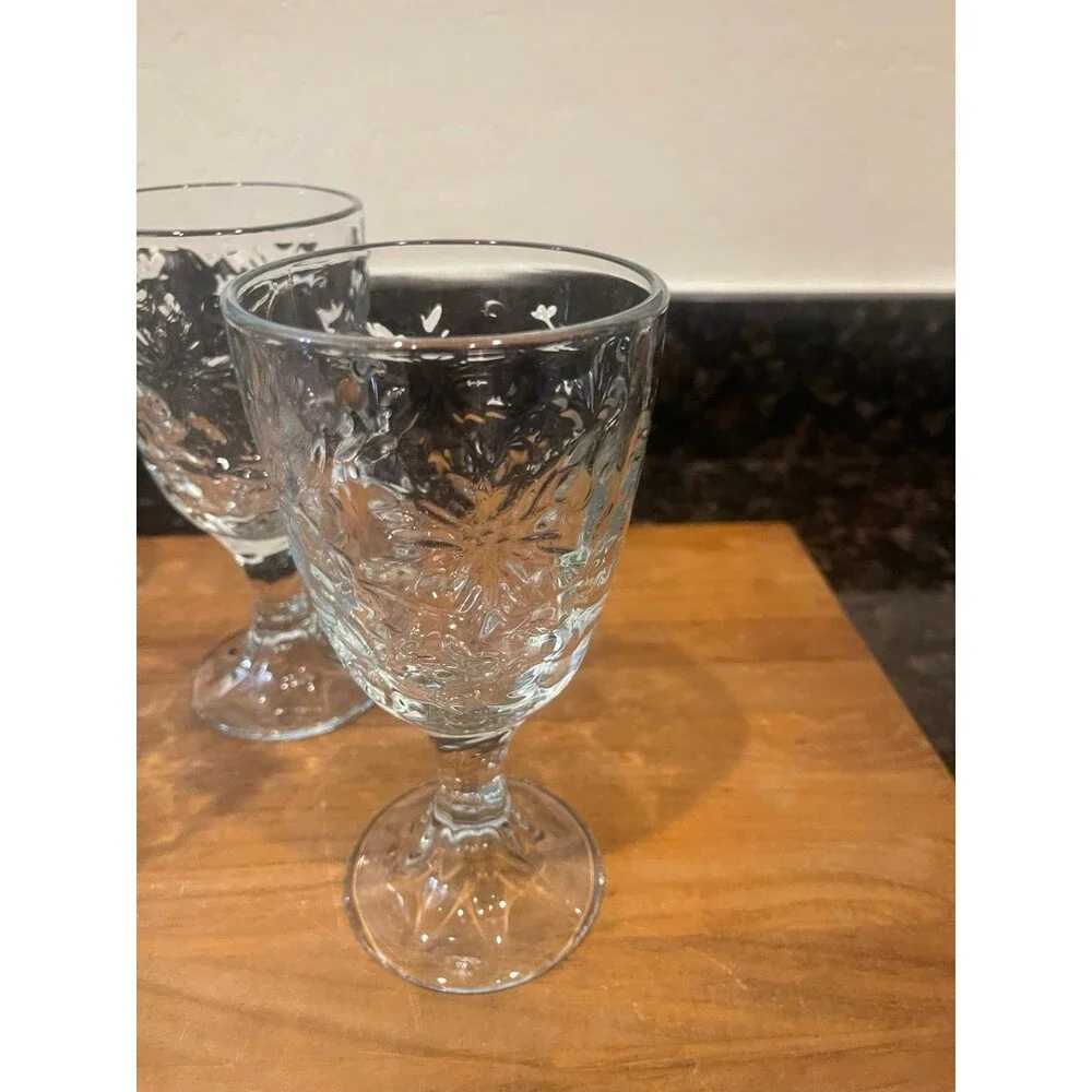 4 Princess House Fantasia Stemmed Goblet Ice